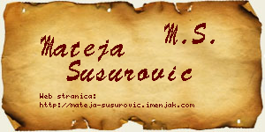 Mateja Susurović vizit kartica